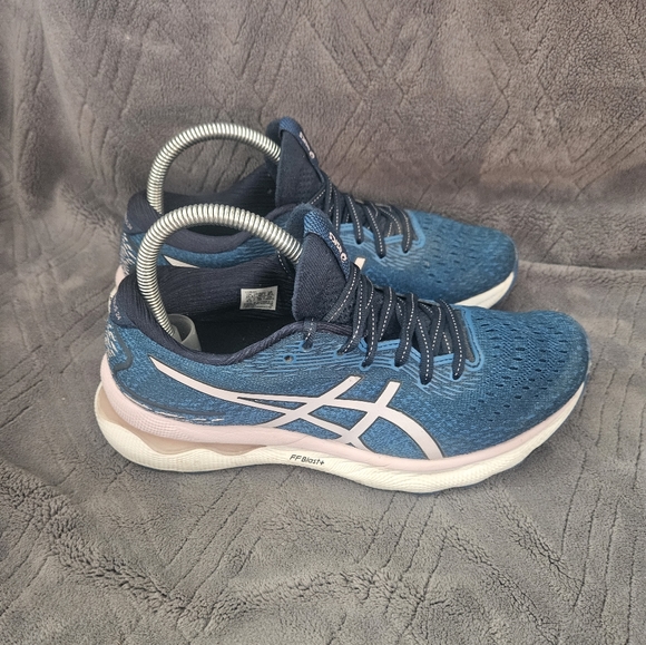Asics Shoes - Asics Gel Nimbus 24 Womens Size 8.5 Blue Athletic Running Shoes Sneakers.